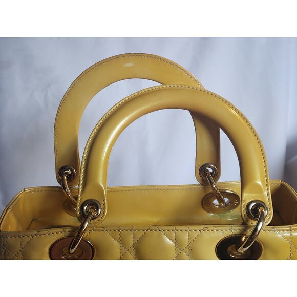US Based Authentic Christian DIOR Lady Cannage Patent Leather Bag Shoulder strap - Picture 6 of 13